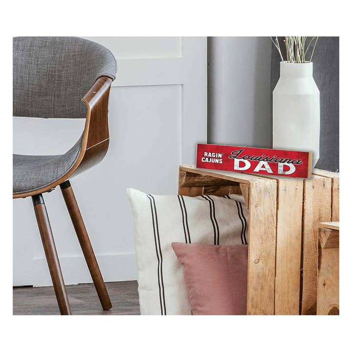 KH Sports Fan - Wholesale Desk/Tabletop Sign - 3x13 Block Dad Louisiana State Lafayette Ragin Cajuns1