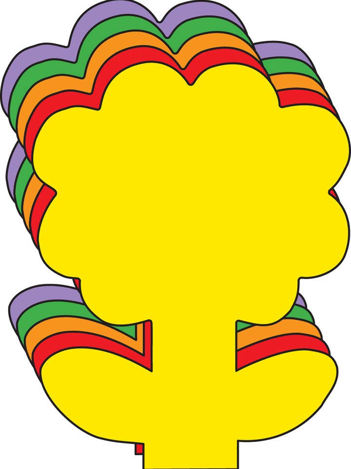 Découpes créatives de couleurs assorties de fleurs - 5,5" pour la vente par Creative Shapes Etc.