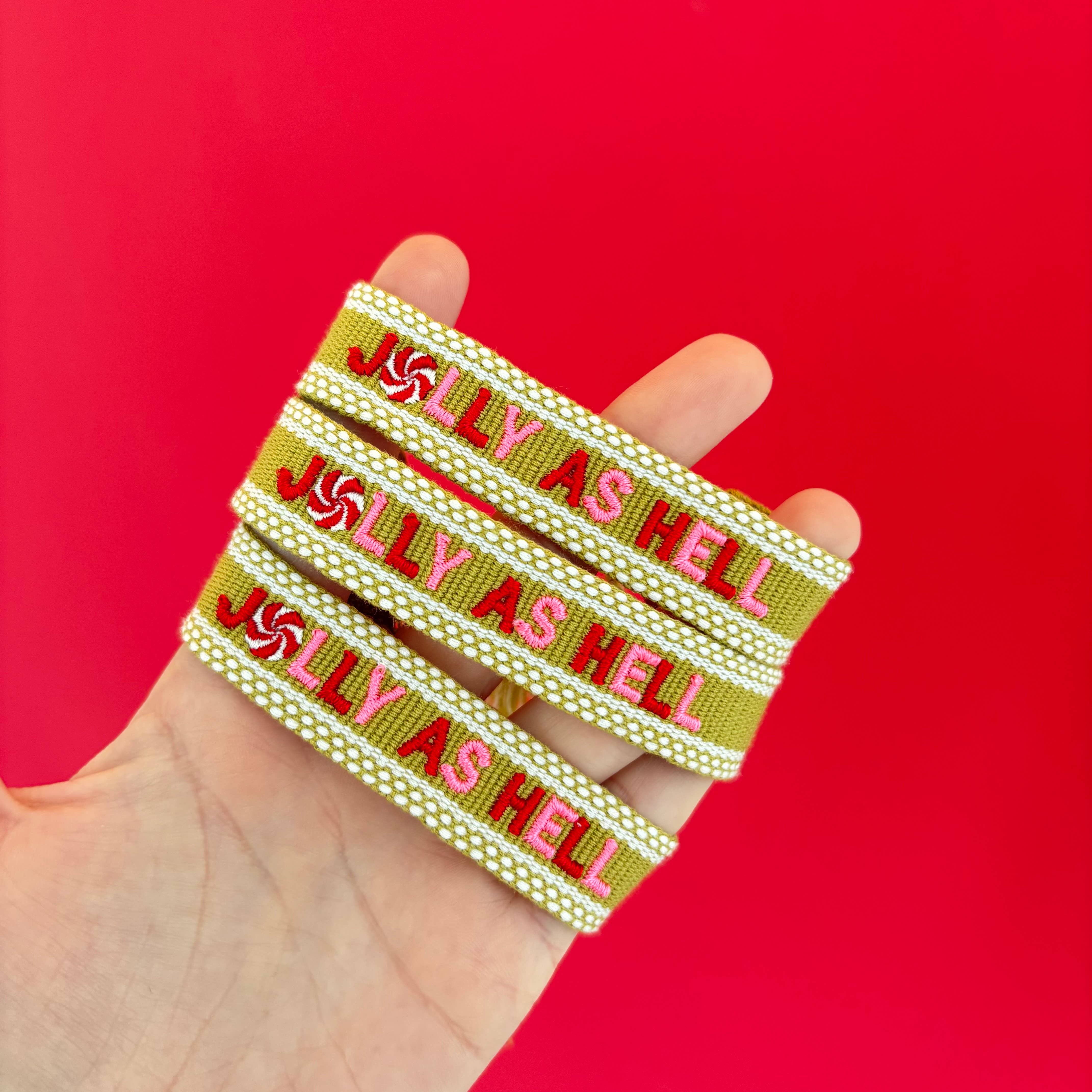 The Kenzie Collective - Wholesale Charm/Dangle Bracelet - JOLLY AS HELL tassel bracelet holiday accessory 1