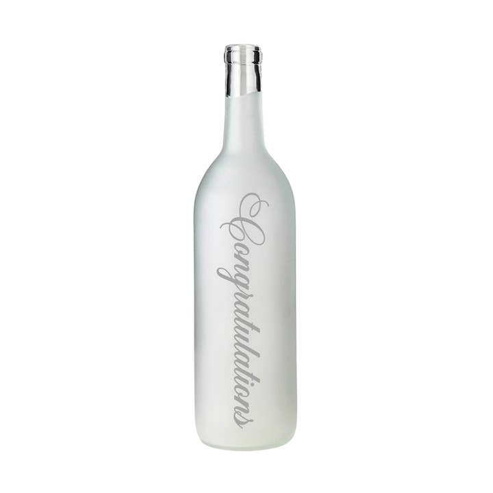 Custom Laser Engraved Wine & Water 750mL Glass Bottles for wholesale by Amaryllis Park
