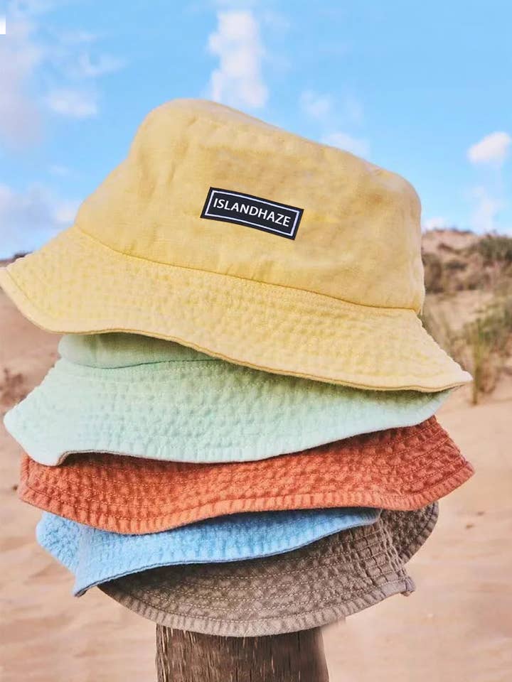Unisex Washed Cotton Bucket Hat - Foldable Travel Beach Cap for wholesale by Islandhaze