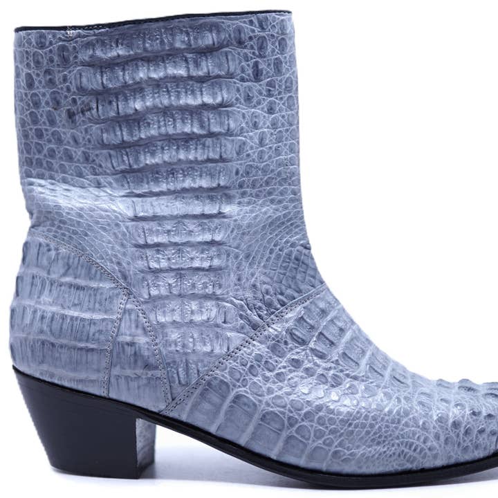Bottine en véritable crocodile Hornback 8-US Femme pour la vente par Max Leather Inc.