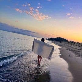 Ecobain - Vente Serviette de plage - Serviette de hammam « Collection Lin » | lin+coton13