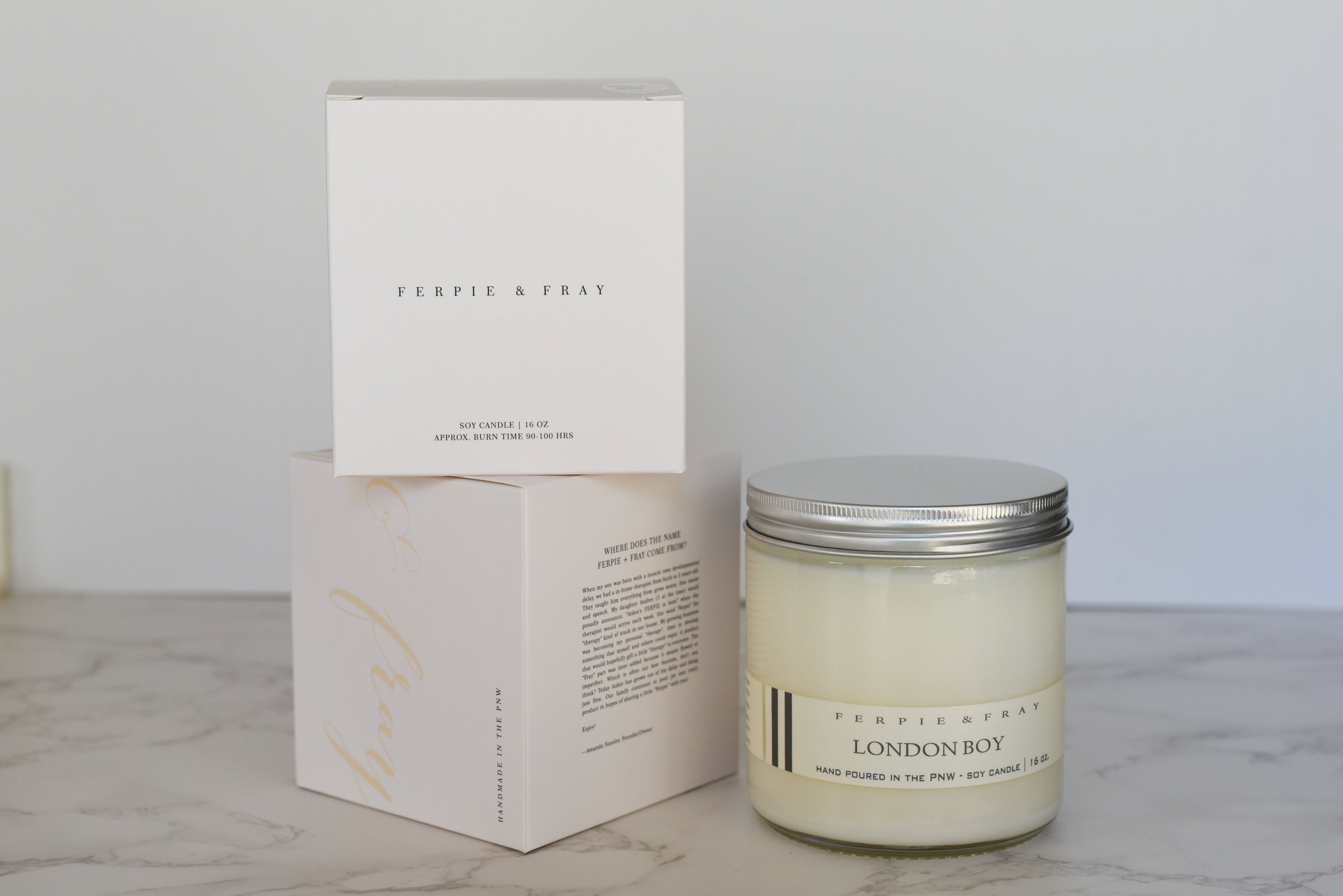 Ferpie + Fray - Wholesale Jar/Filled Candle - London Boy1