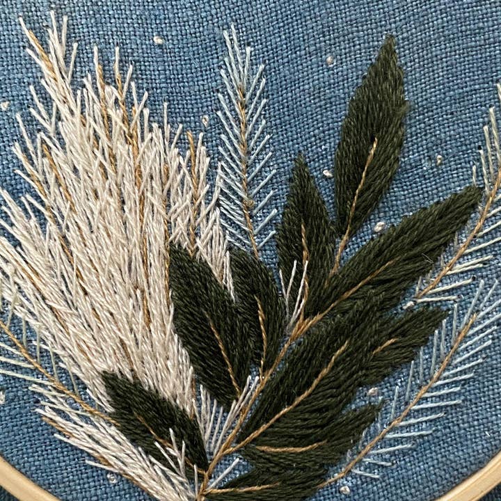 Harvest Goods Co. - Wholesale Embroidery/Cross Stitch Supplies - Pampas Grass and Circumstance Full Embroidery Kit