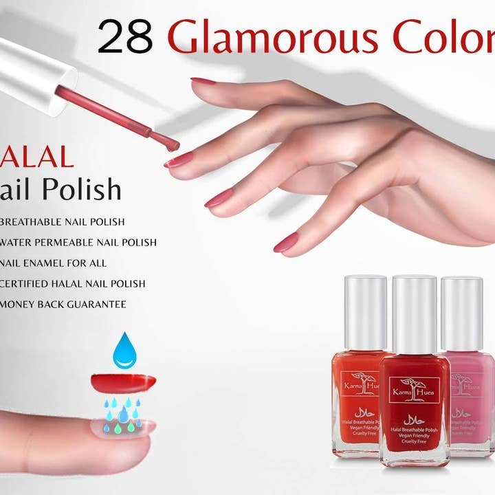 Karma Organic spa - Wholesale Nail Polish - Heena - Karma Halal Certified Nail Polish Truly Breathable3
