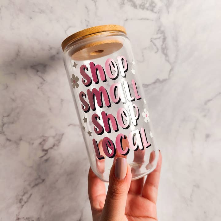 Boutique Locale Petite Entreprise Verre Motivant pour la vente par honeysheshome