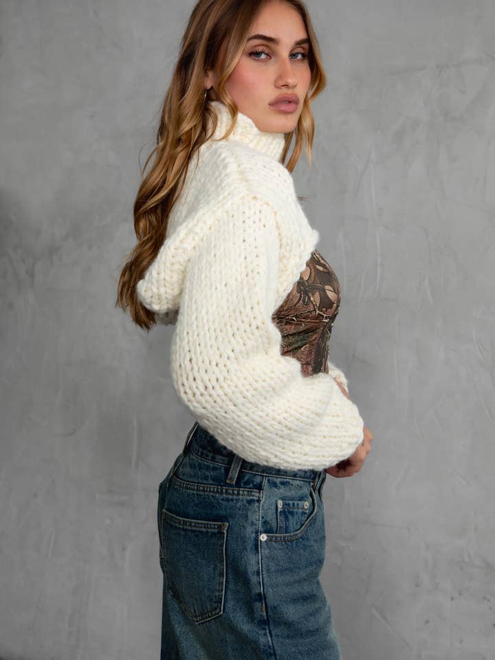 TICTOC – Engroshandel Pullover - Dame – CHRISTIE Heavy Gauge Sweater Strikket skuldertræk
 TC29112-CHRISTIE11