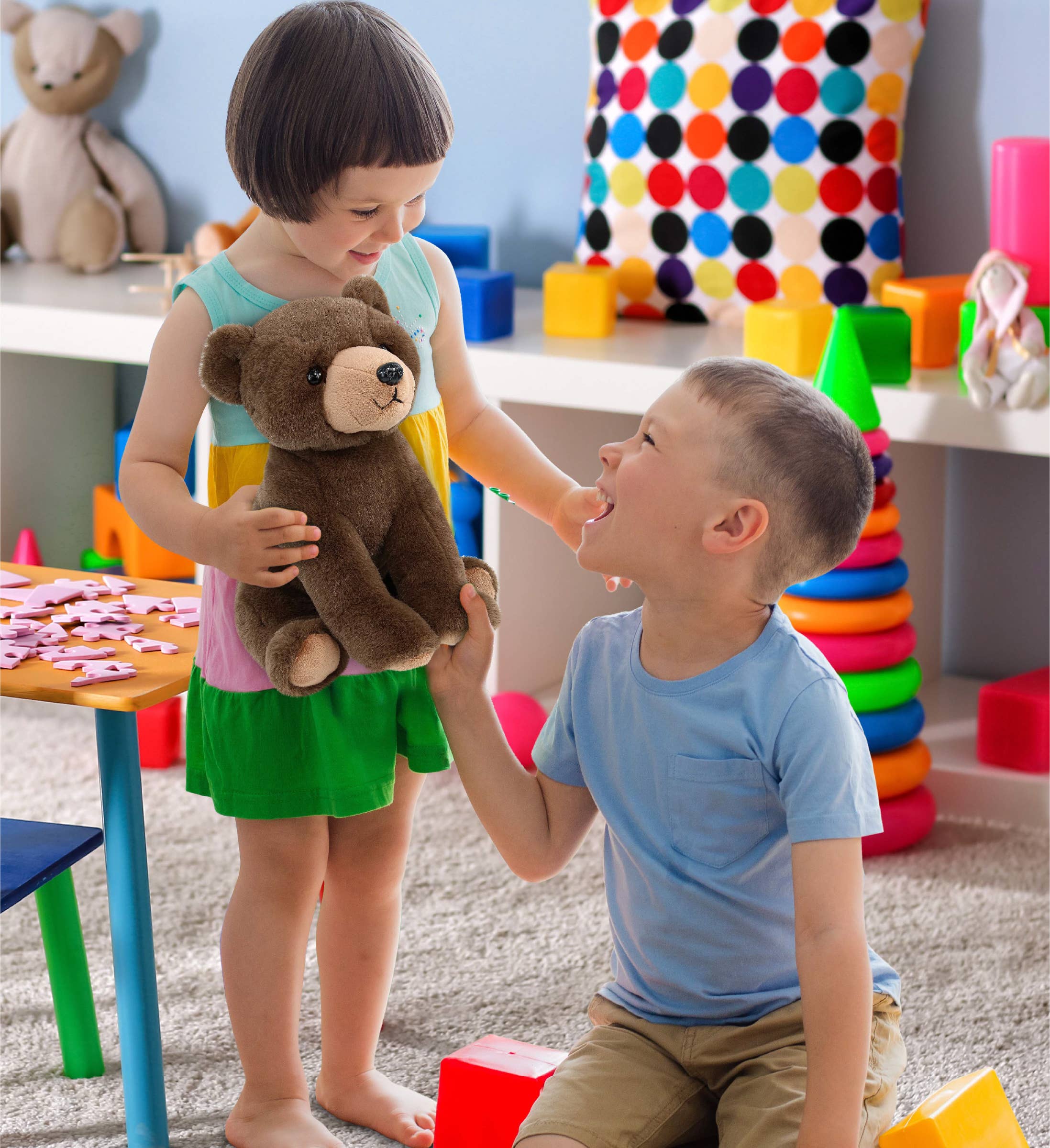 Cota Global – wholesale Fyllda/plyschleksaker - Barn och baby – Supermjuk plysch - Slapp grizzlybjörn 9"5