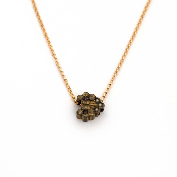 Colar de deslize coração eduardiano vitoriano por atacado de Lily Henry Jewelry