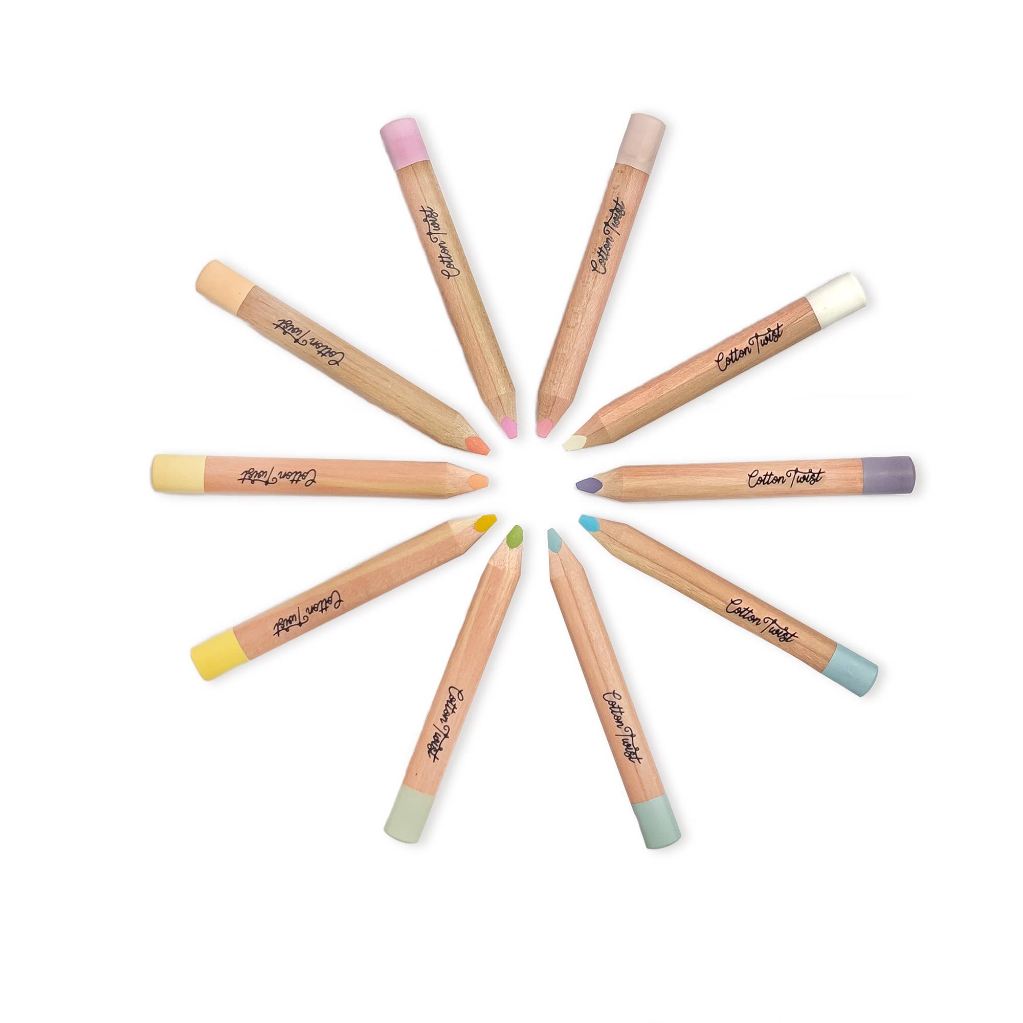 Cotton Twist (WE PREPAY ALL US DUTIES) – wholesale Coloured pencil – Pastel Mix Watercolour Pencils Set6
