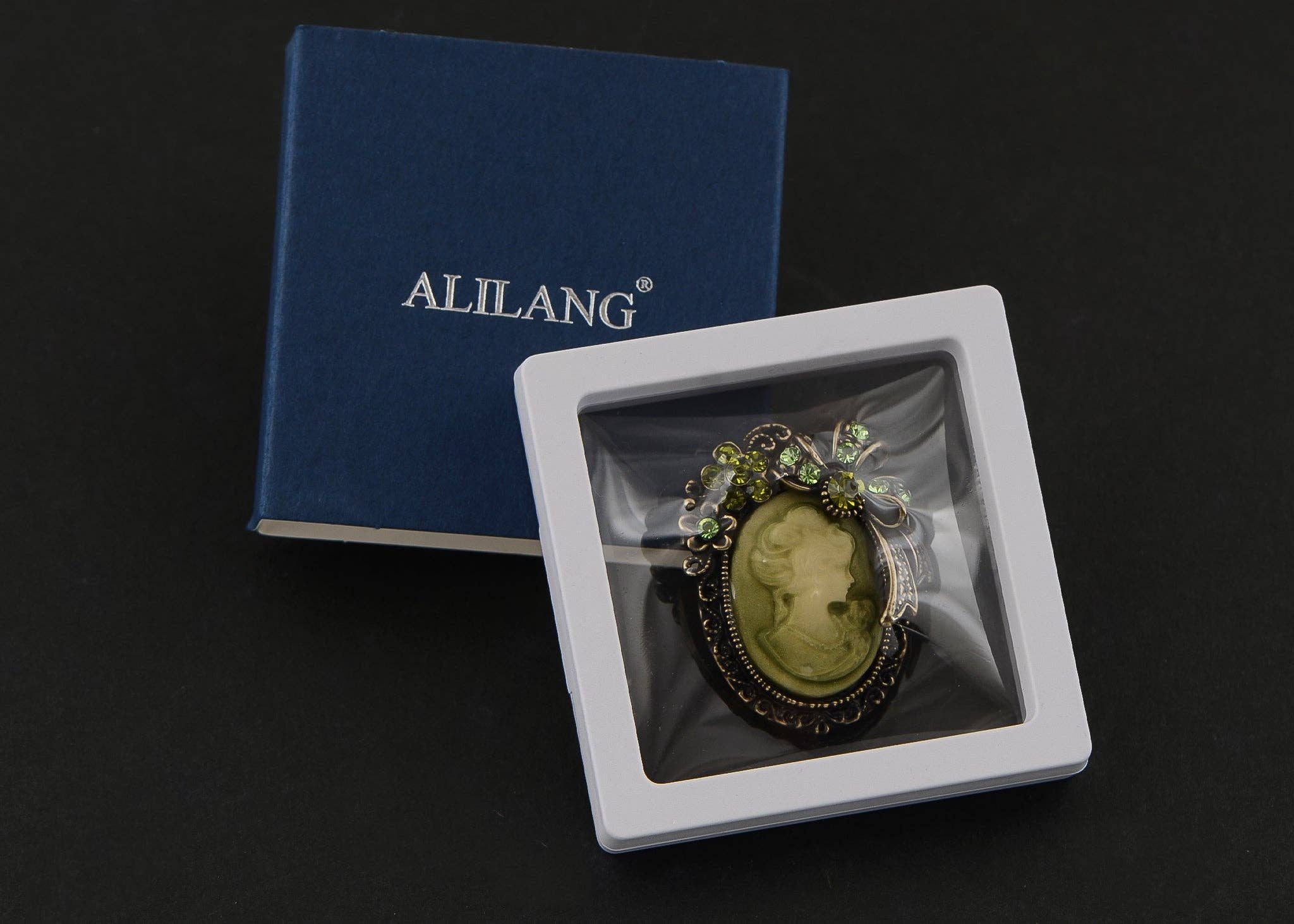 AK Brand - Wholesale Brooch - Vintage Victorian Cameo Brooch Maiden Flower Ribbon Bow45