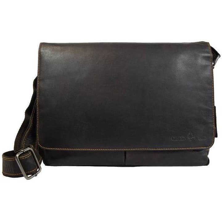 Greenwood Leather - Wholesale Laptop Bag - Men's - Leather Shoulder Laptop Bag Gent - GW1171