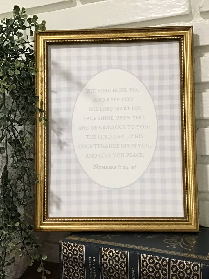 Bible verse boy nursery art - Numbers 6:24-26 for wholesale by Allen Burn Designs