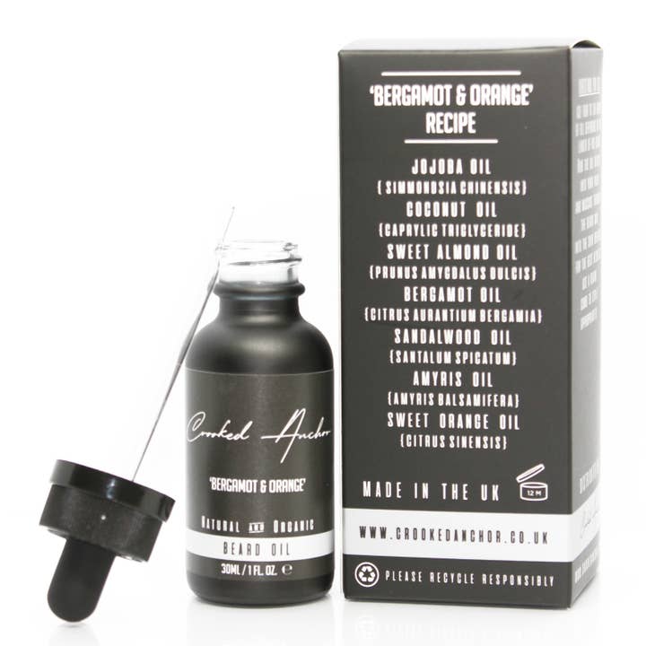 Crooked Anchor - Wholesale Beard Styling Product - Bergamot & Orange Beard Oil