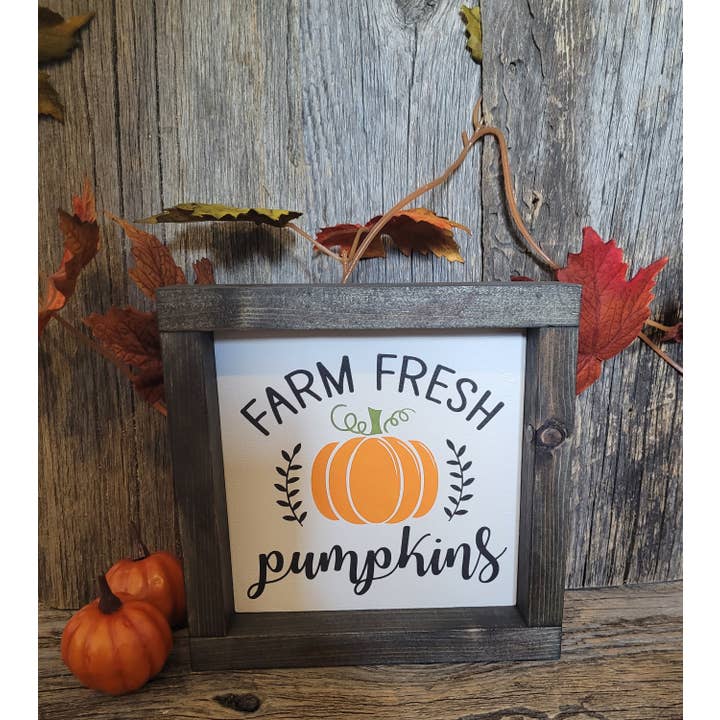 Farm Fresh Pumpkins, panneau en bois pour la vente par Kollman Custom Creations