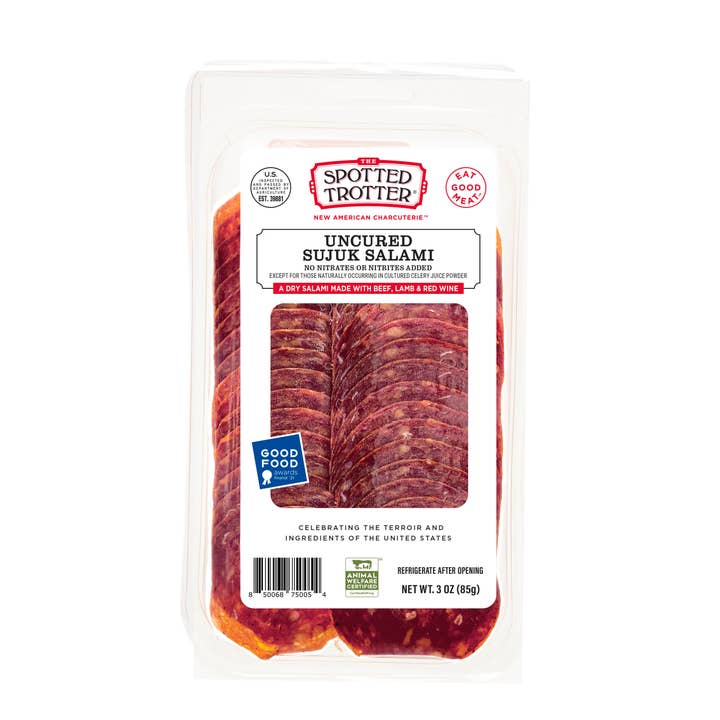Uncured Sujuk Salami for wholesale by The Spotted Trotter