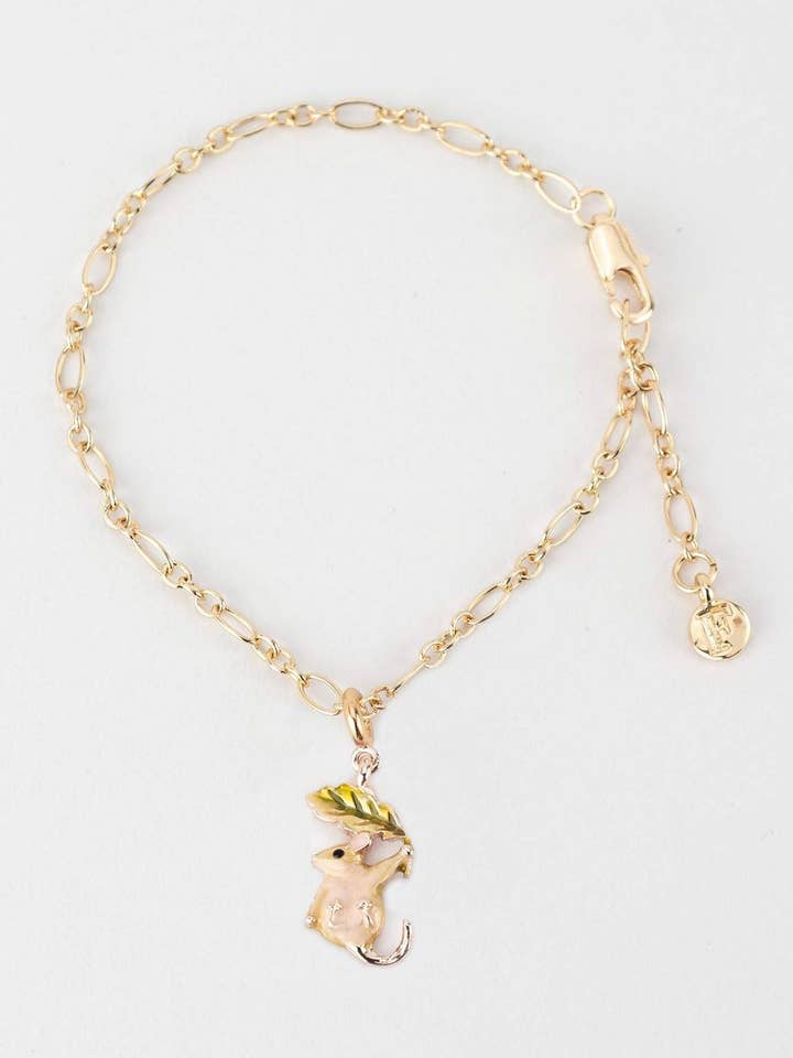 Bracciale a catena con ghiro smaltato da collezione per la vendita all'ingrosso da parte di Fable England