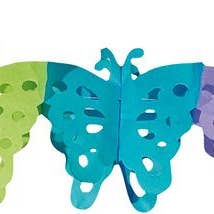 Flerfarvet Butterfly Papirkrans - 6m for engroshandel hos Folat