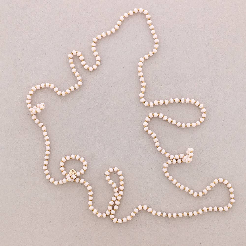 Sonata - Vendita all'ingrosso Collane di perline/perle - Collana lunga Sonata con nodi in cristallo sfaccettato 1,5 m x 6 mm8