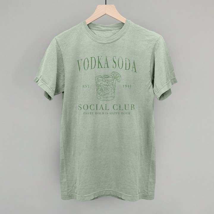 Ivy + Cloth - Wholesale Screen Printed T-Shirt - Women's - Vodka Soda Social Club