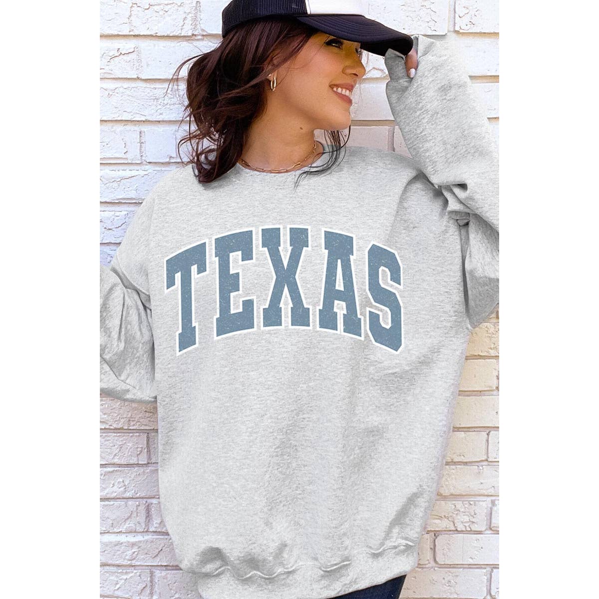 COLORBEAR - Wholesale Graphic Sweatshirt - Women's - Texas State Graphic Fleece Sweatshirts0