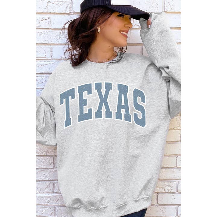 COLORBEAR - Wholesale Graphic Sweatshirt - Women's - Texas State Graphic Fleece Sweatshirts