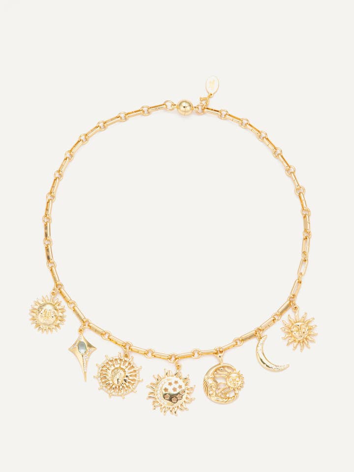 Solar-Halskette - Gold für den Großhandel von Melania Clara