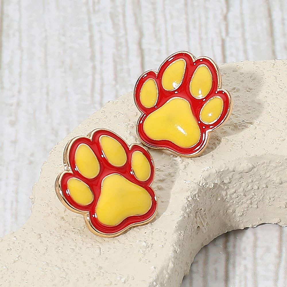 Sensibling Corp. - Venta al por mayor Pendientes de botón/aretes de poste - Pendientes de botón con pata para el día del juego de esmalte1