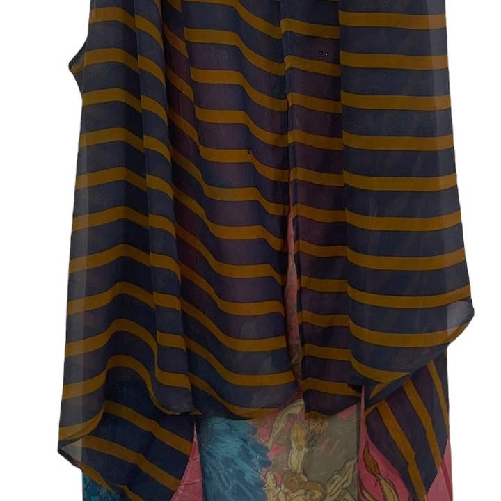 PRG7782 Gilet Polyvalent en Soie Pure Avatar Transparent pour la vente par sariKNOTsari