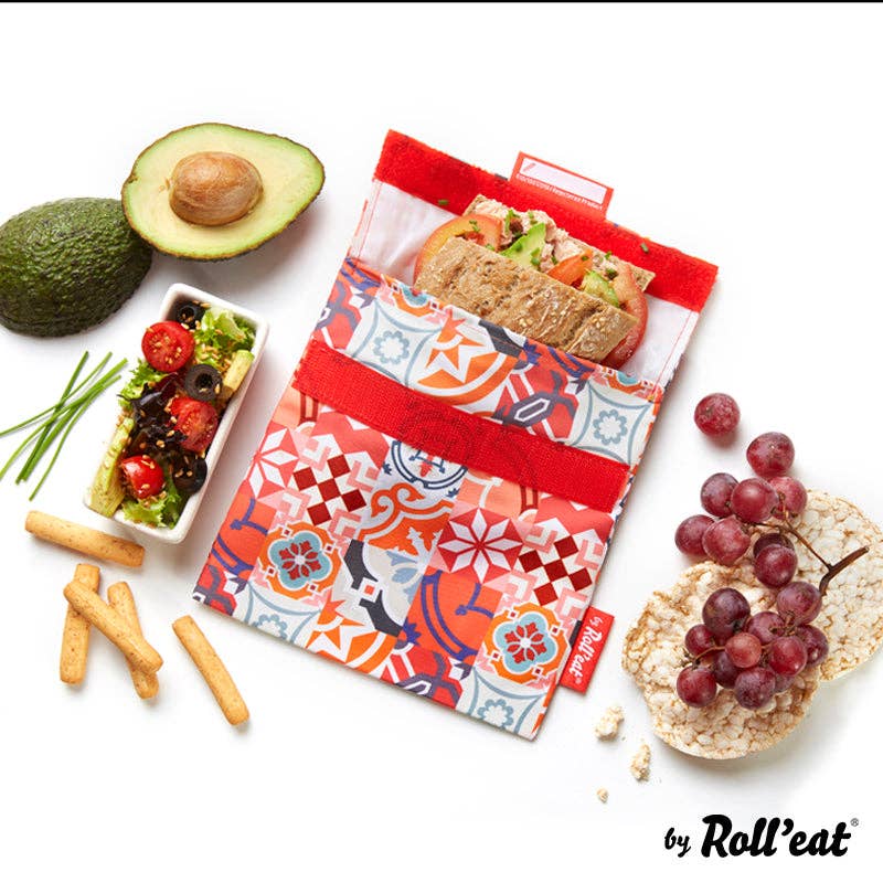Brotzeit – wholesale Lunchlåda – Roll'eat Snack'n'go Patchwork Lunchbag tvättbar snackpåse brödpåse6