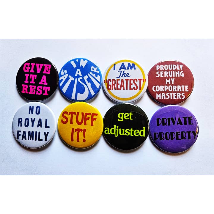 Vintage Reproduction Buttons Magnets & Bottle Openers Set 44 for wholesale by Flip The Record