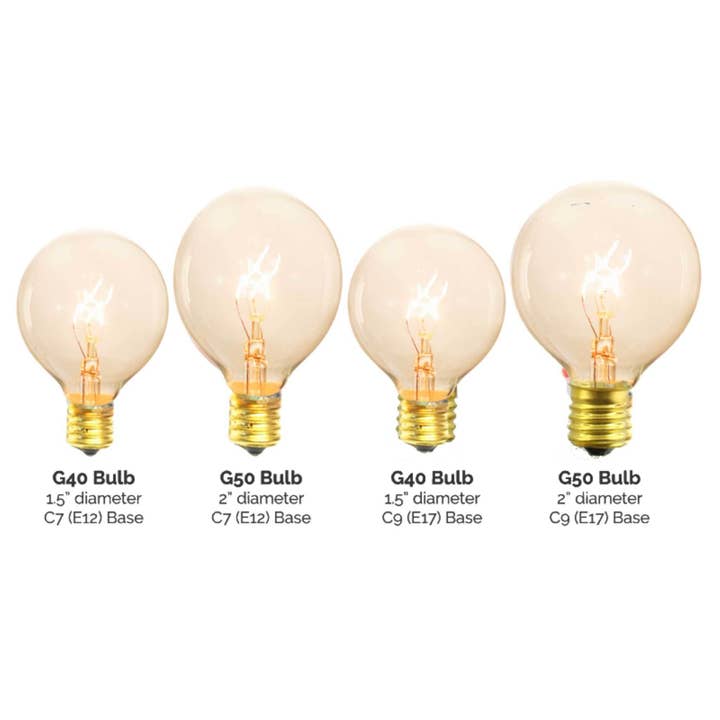 Lee Display - Wholesale Light Bulb/Puck - Clear G50 Globe Light Bulbs5