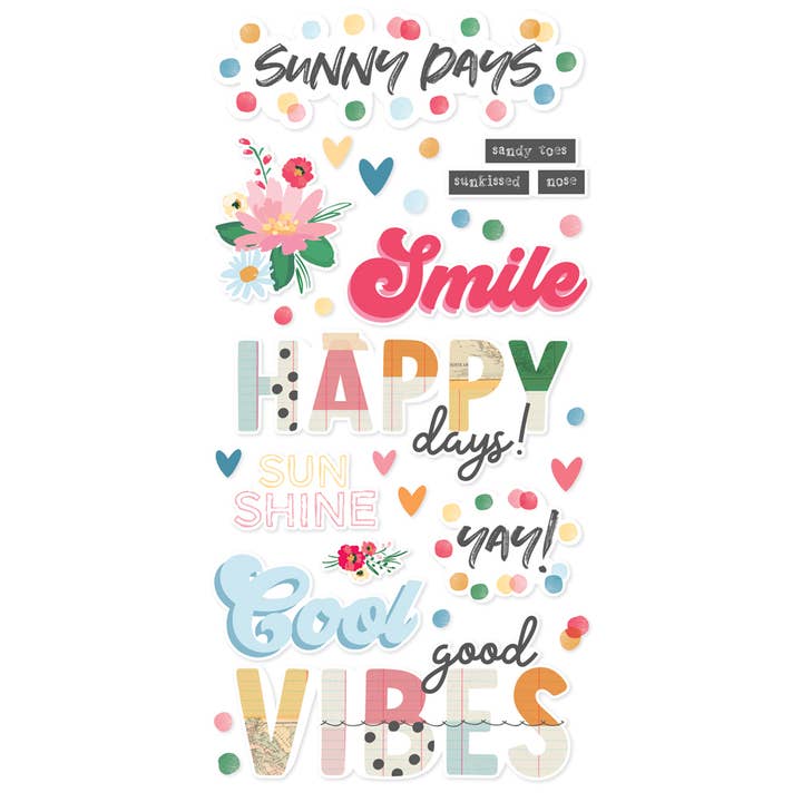 Simple Stories - Wholesale Sticker - Sunny Days Foam Stickers2
