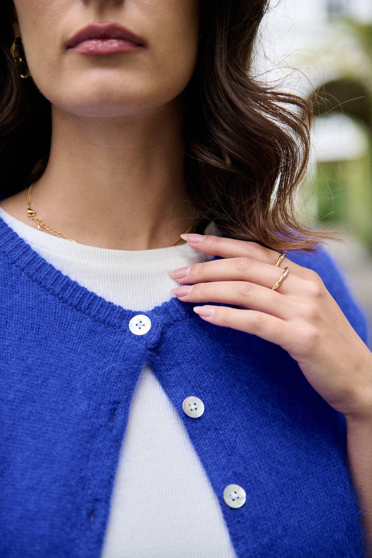 Nathael Paris – wholesale Kofta - Dam – Angorakofta med pärlemorknappar8