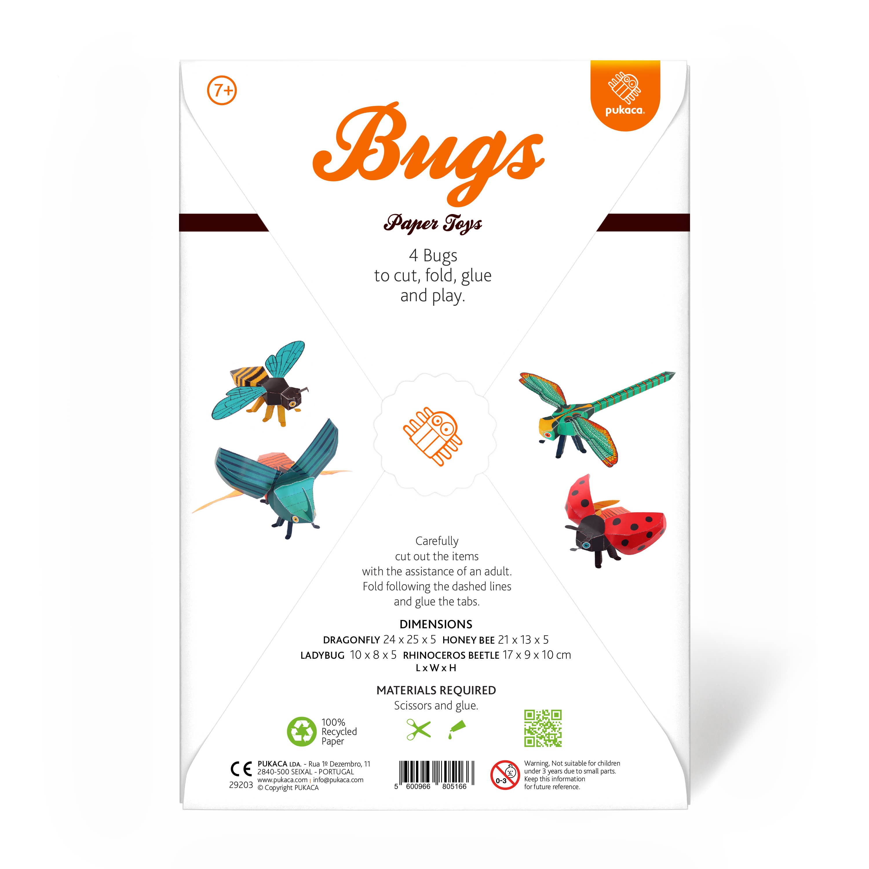 pukaca - Vendita all'ingrosso Kit per lavoretti fai da te - Bambini - Kit di giocattoli di carta insetti2