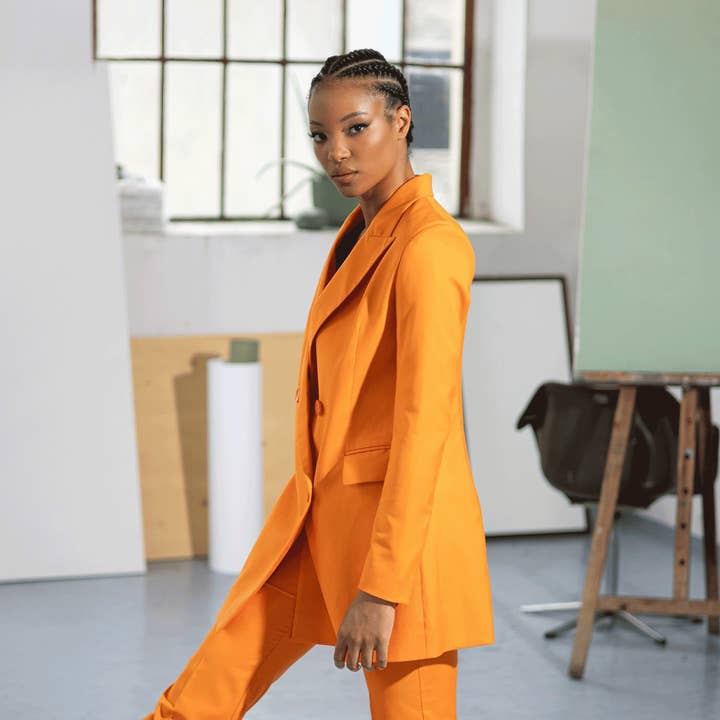 Blazer Oversize Barabela Orange pour la vente par MÍMÍ COLLECTION