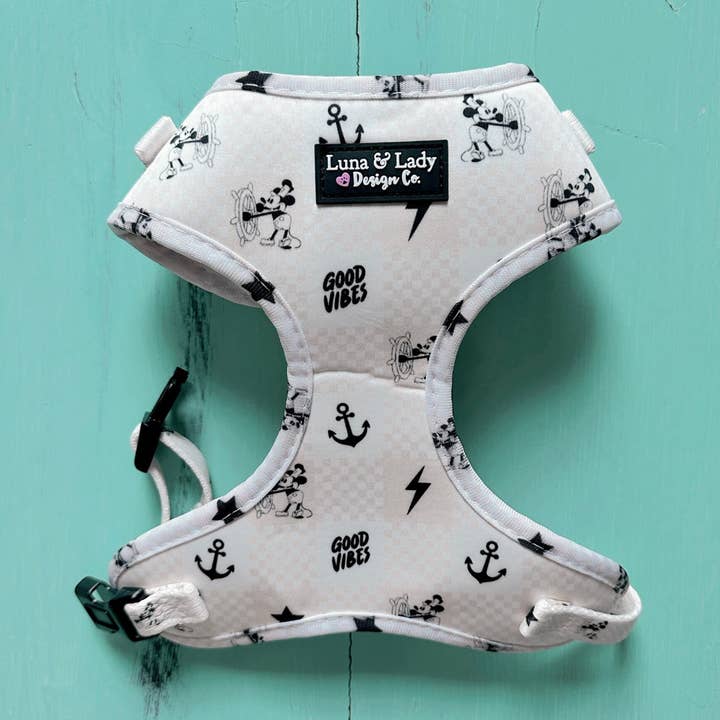 Bestselling Quality Dog Harness "Good Vibes" for wholesale by Luna & Lady Design Co.