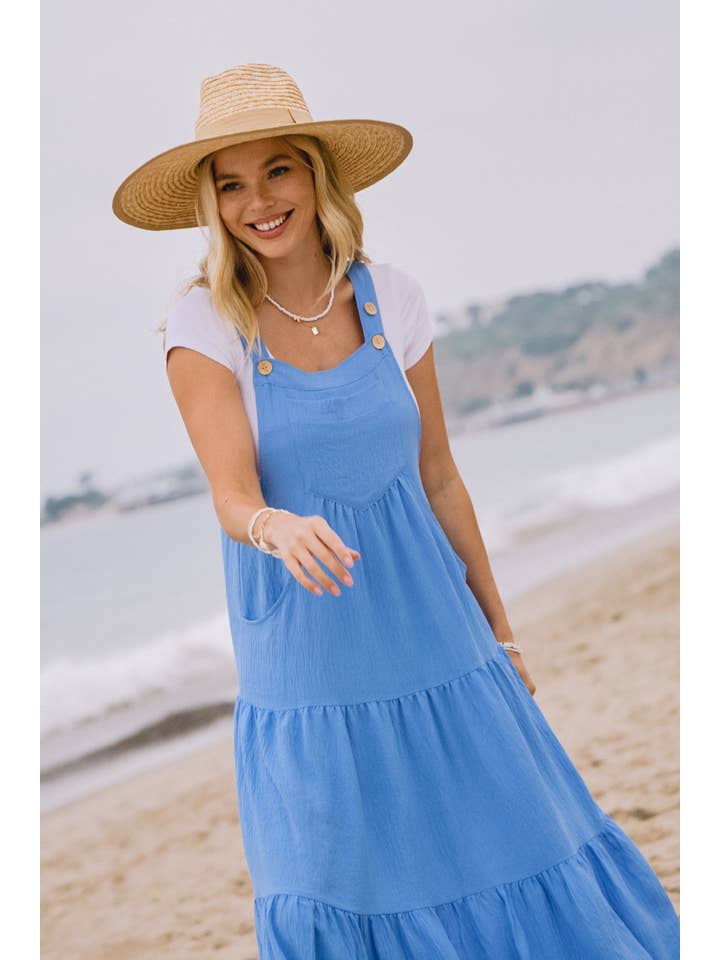 Oddi – Vestido - Mulher por atacado – Vestido Midi em camadas com alça de botão sólido18