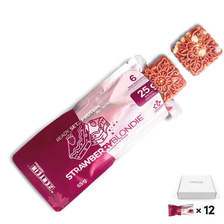 Zentein Collagen Protein Bar - Strawberry Blondies for wholesale by Zentein Nutrition