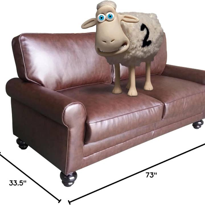 Copenhagen Rolled Arm Loveseat Chestnut Bonded Leather for wholesale on Faire4