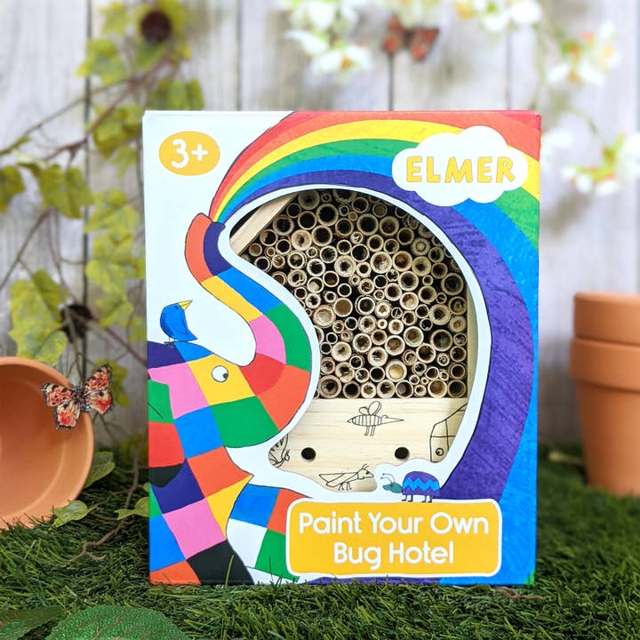 Robert Frederick Ltd - Wholesale DIY Craft Kit - Kids - Elmer Paint Your Own Bug Hotel