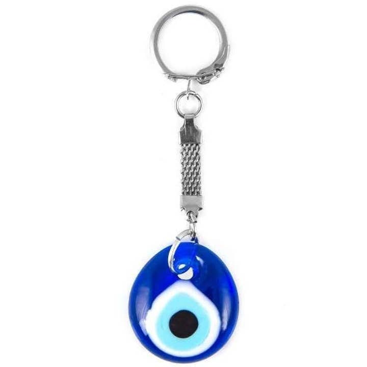 Karens Line - Vente Porte-clés – femme - Porte-clés en forme de cercle en verre Evil Eye2