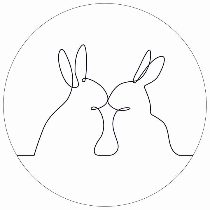 Dekoboard Maxi "Line Art Hase" für den Großhandel von dekoboards