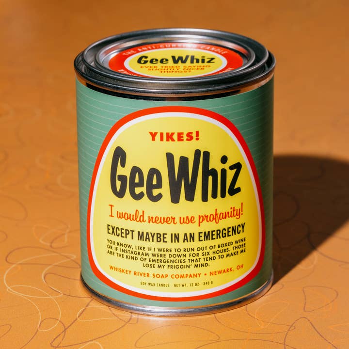 Gee Whiz Anti-Cursing Paint Can Candle | Funny Candle for wholesale by Whiskey River Soap Co.