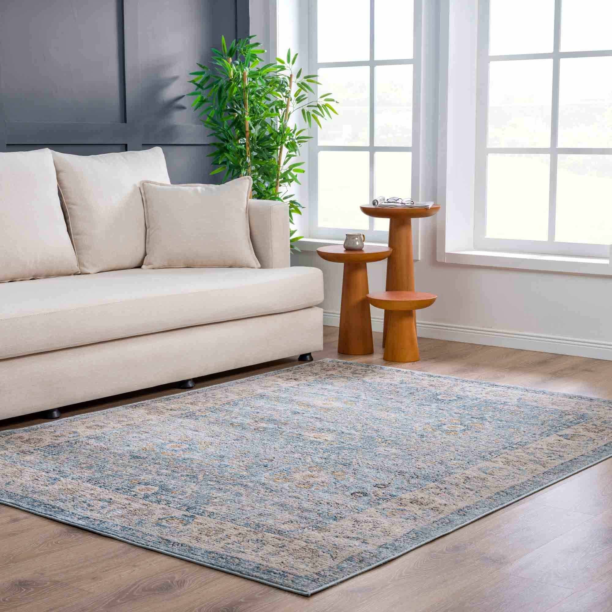 Hauteloom - Wholesale Area Rug - Anana Silver Blue & Beige Area Rug11