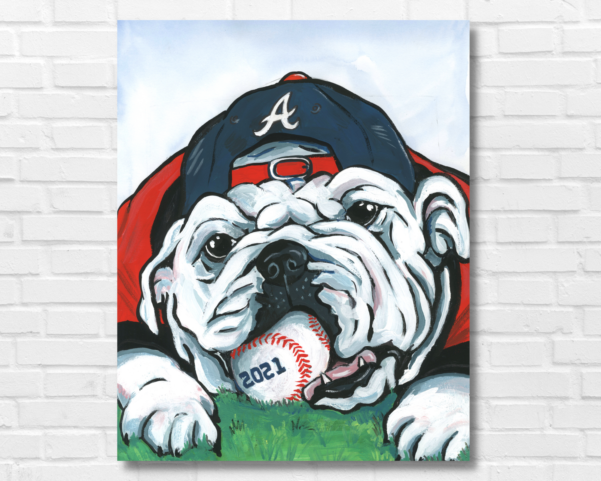 Athens Art & Frame – Impressão artística por atacado – Chapéu Braves Uga: Estado dos Champs1