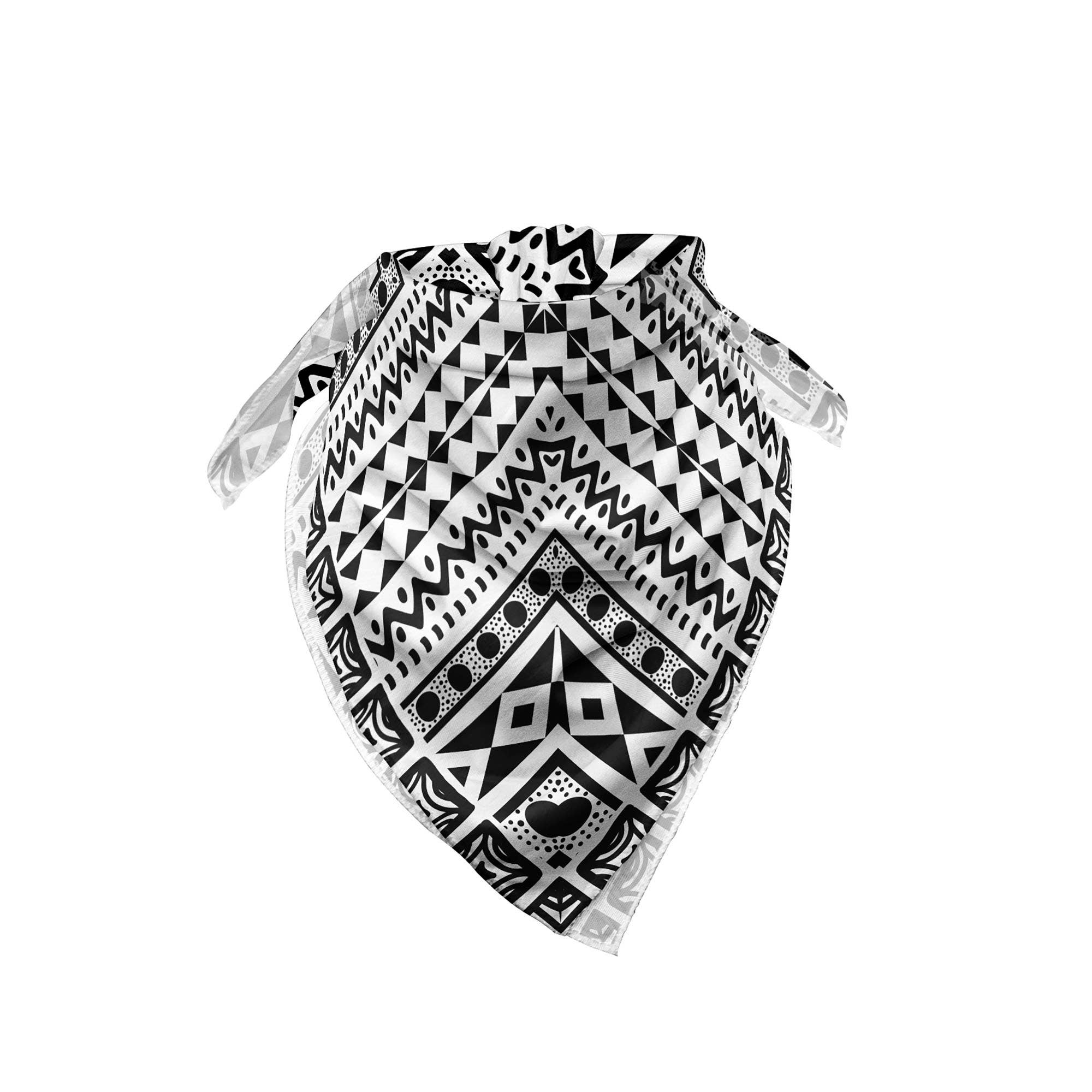 Ambesonne - Wholesale Bandana – Unisex - Black and White Bandana Geometric Tribal Bold Art Print 22"2