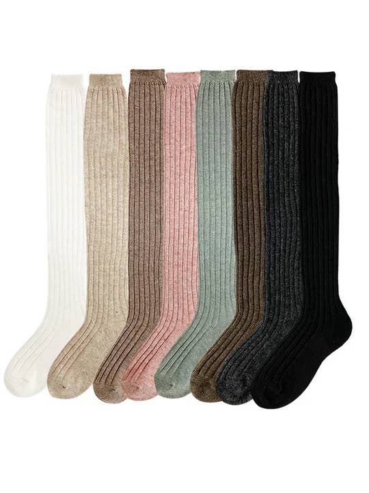 EverydayJulz - Vente Chaussettes – femme - CHAUSSETTES LONGUES SOUPLES EN CACHEMIRE MÉLANGÉ