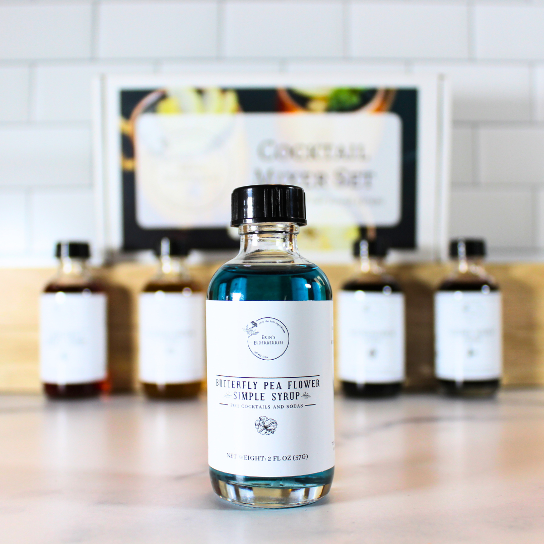 Erin's Elderberries - Wholesale Flavored Syrup - Mini 2 oz Glass Syrups1